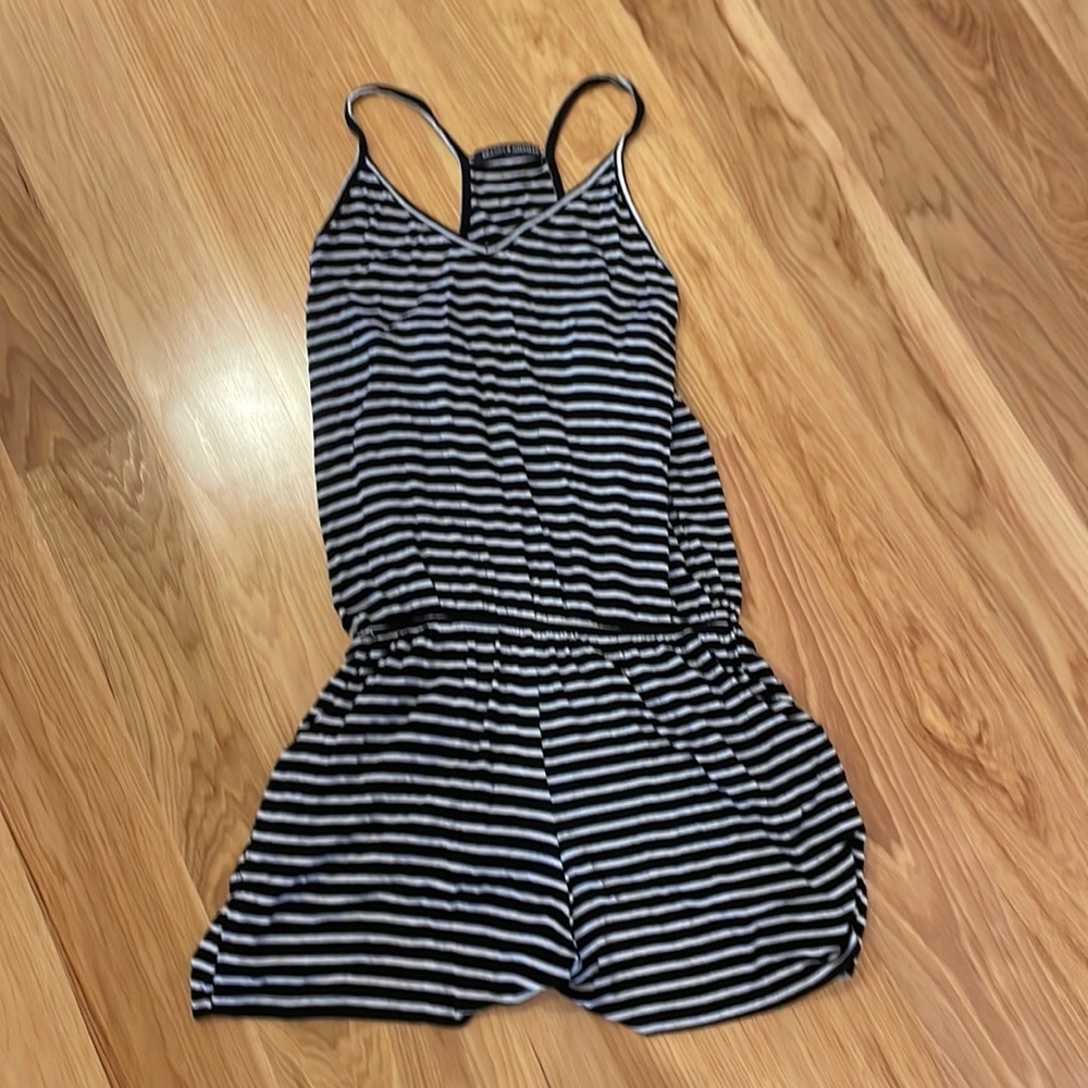 Brandy Melville Romper Black & White Stripes